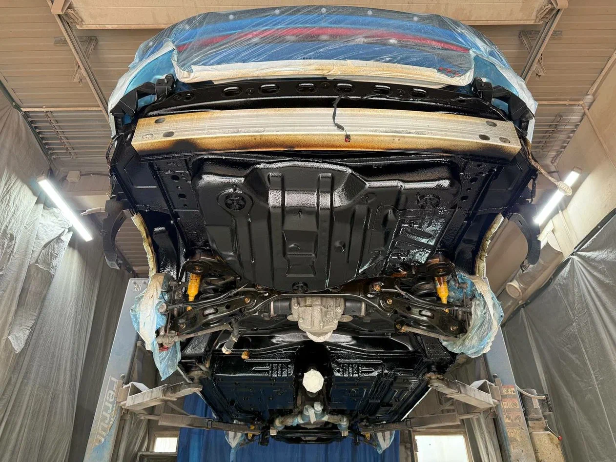 Днище Dodge Charger после нанесения Mercasol 845